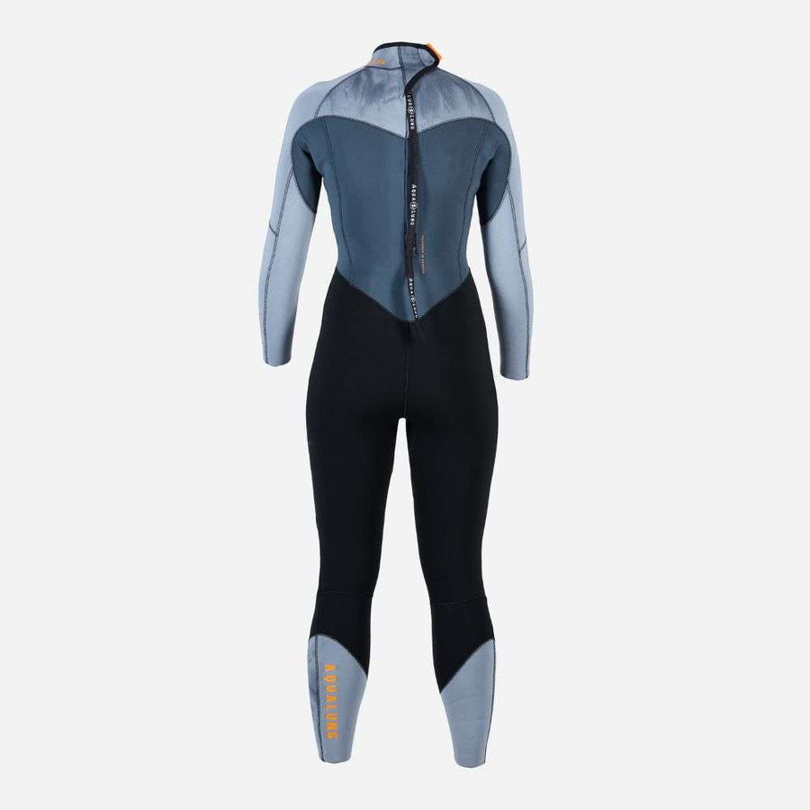 Aqualung Aquaflex 3mm women’s wetsuit back view with zipper