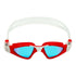 Aqua Sphere Kayenne  Compact Adult Swim Goggles Small fit Red & White Blue Titanium Mirrored Lens