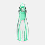 Mares Avanti Quattro+ fins in Aqua, Channel Thrust blade design for effortless propulsion
