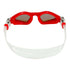 Aqua Sphere Kayenne  Compact Adult Swim Goggles Small fit Red & White Blue Titanium Mirrored Lens